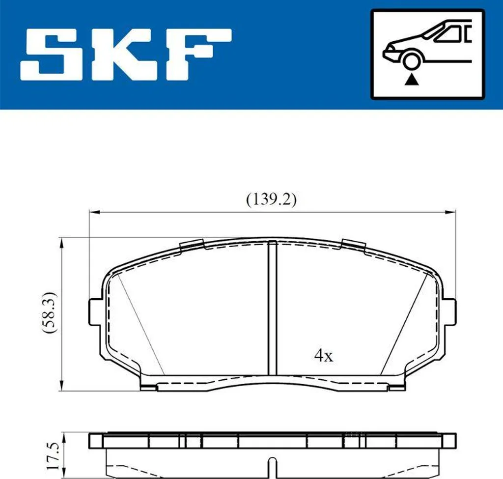 SKF VKBP 80612 A Plaquettes de Frein à Disque pour CX-7 et CX-9