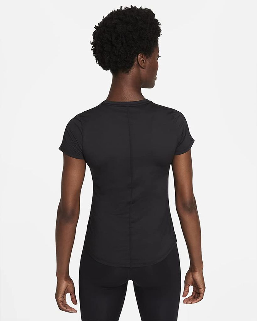 Nike W Nk One Df Ss Slim Top Black/White L Produktbild 4