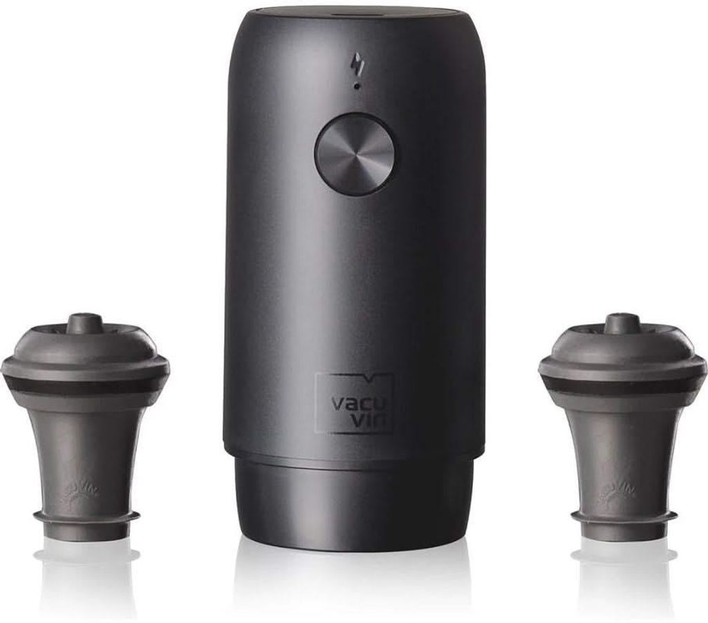 Vacu Vin Elektrische Weinspar-Vakuumpumpe + 2 Kappen