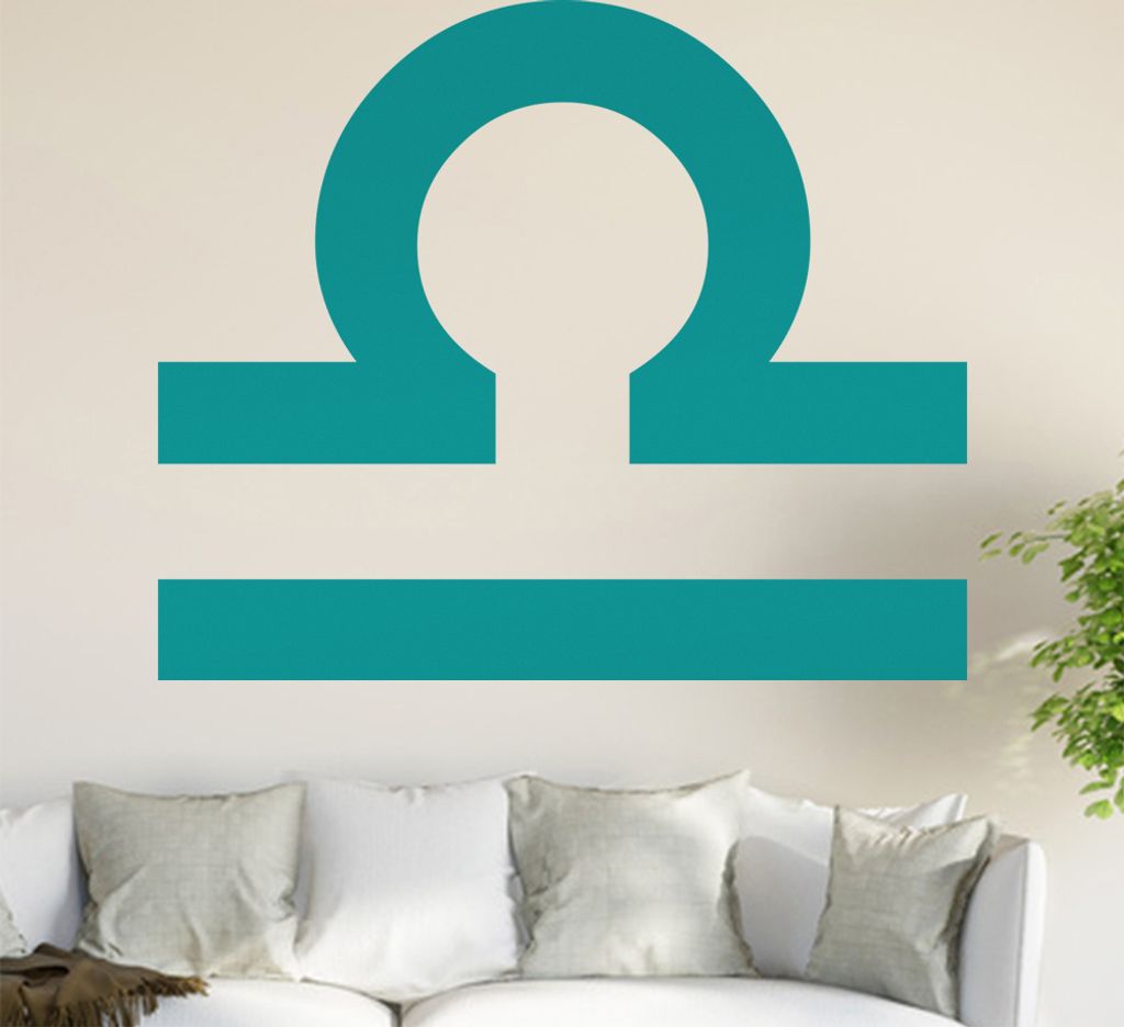 Sternzeichen: Waage Wandtattoo in 6 Größen - Wandaufkleber Wall Sticker - Dekoration, Küche, Wohnzimmer, Schlafzimmer, Badezimmer