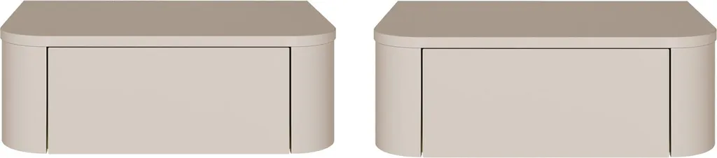 Table de chevet murale gris cachemire Selsey Luvio lot de 2 pièces