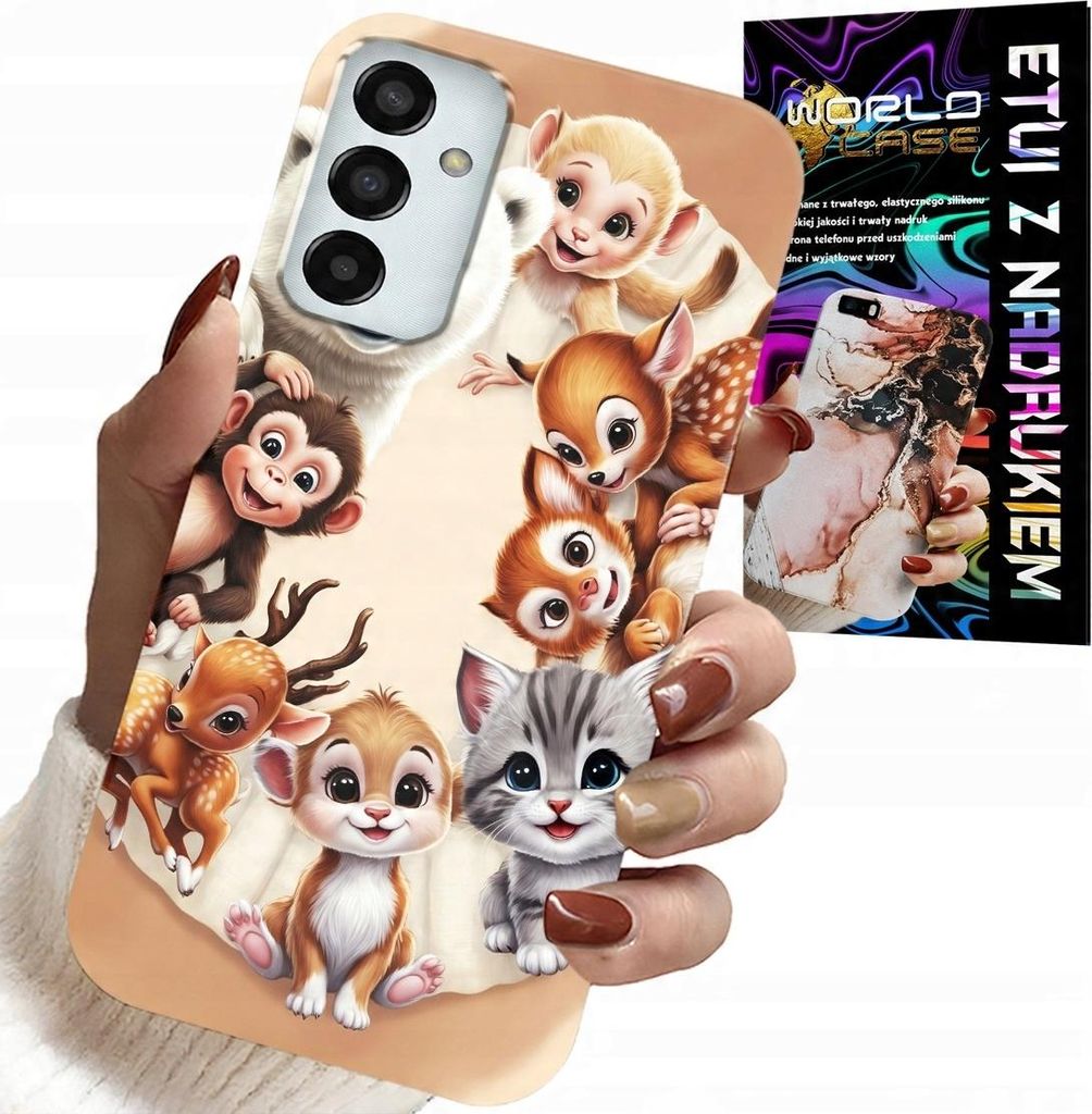 Fall Für Samsung Galaxy M13 4G - Rucksack Für Kinder Im Wald Tiere Fall