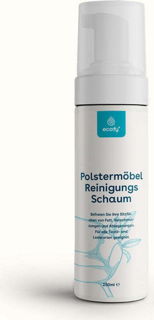 eco:fy Polstermöbel Reiniger, Schaumreiniger für Sofa Couch Sessel, Fleckentferner gegen Schmutz, Öl und Fett für Textil und Leder