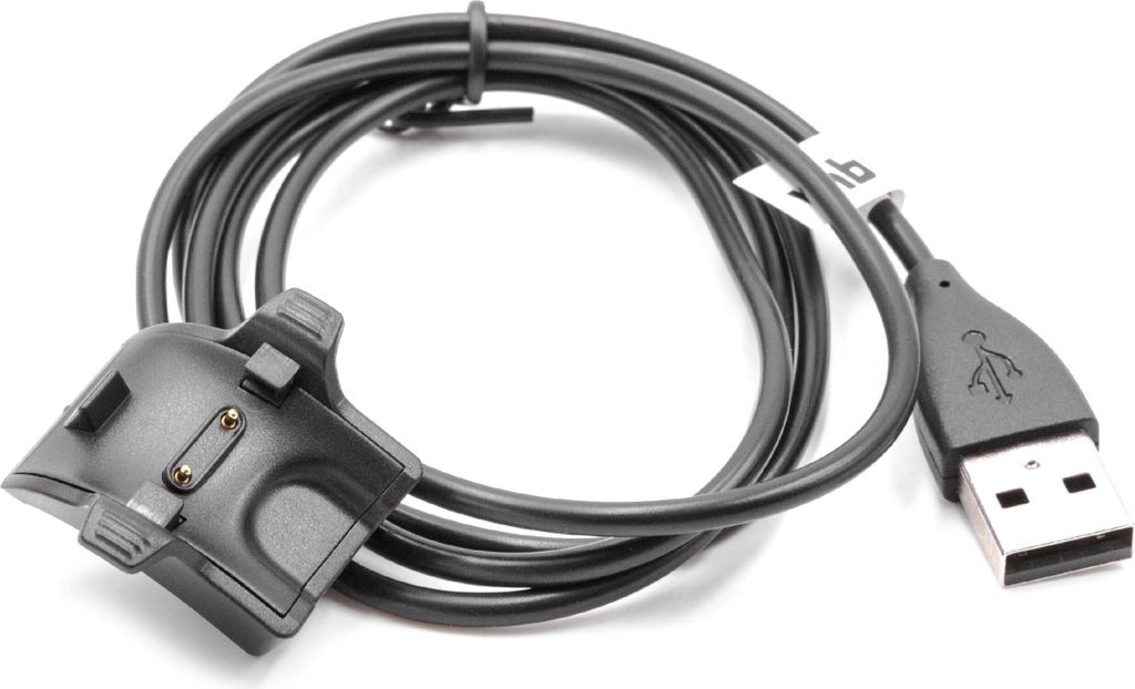 vhbw USB Ladekabel kompatibel mit Huawei Honor Band 4, Band 3 Smartwatch Fitnesstracker - Ladestation Schwarz, 100 cm