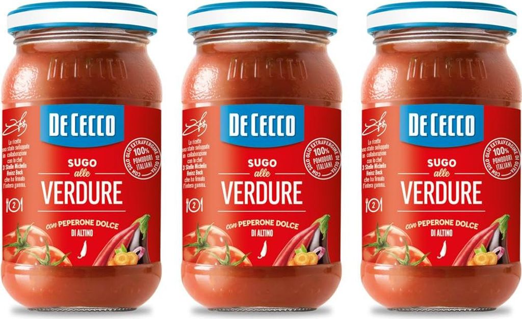 3x De Cecco Sugo alle Verdure Gemüsesauce 200gr