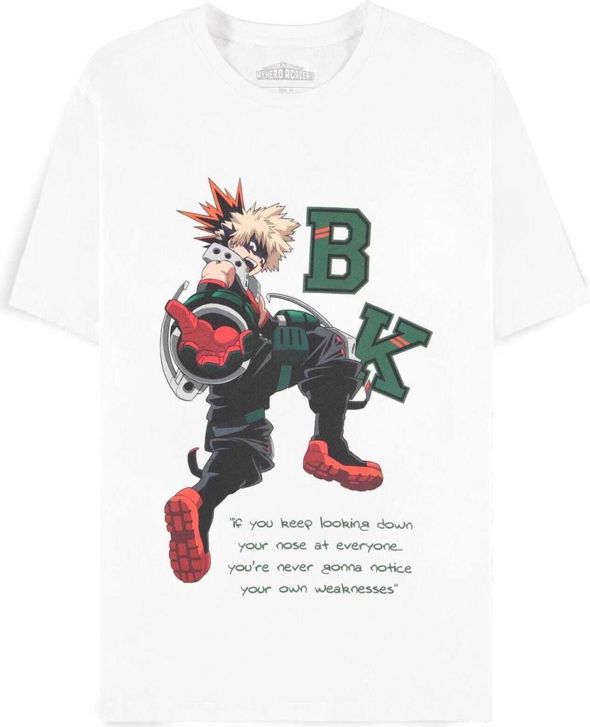 My Hero Academia - White Bakugo Quote - Men's Short Sleeved T-shirt - S