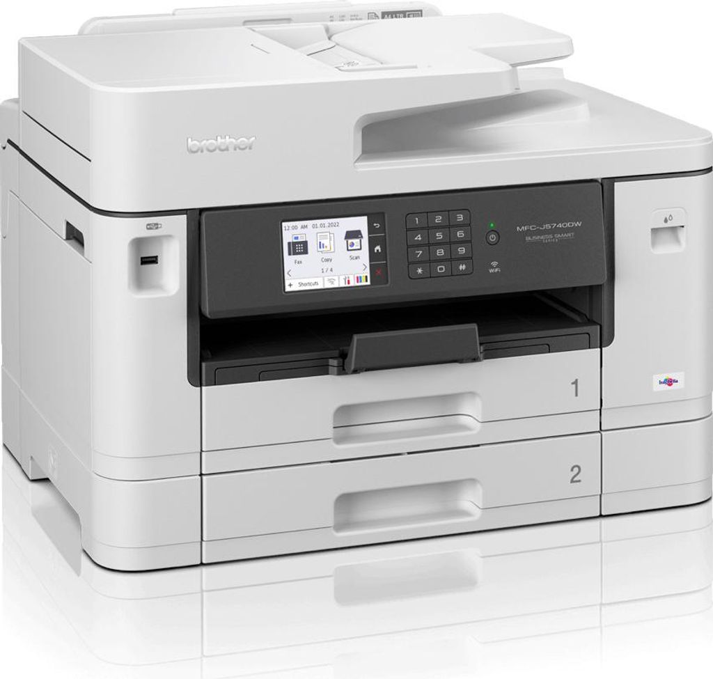 Brother MFC-J5740DW, Tintenstrahl, Farbdruck, 1200 x 4800 DPI, A3, Direktdruck, Weiß