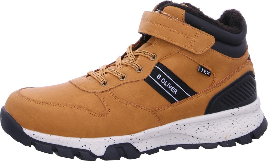 s.Oliver Kinderschuhe Jungen Stiefel Wasserdicht Klettstiefel Braun Freizeit, Schuhgröße:34 EU