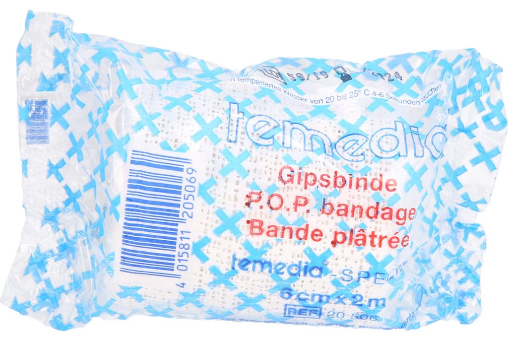 Temedia Gipsbinde spezial 6 cm x 2 m, 1 St. Binde