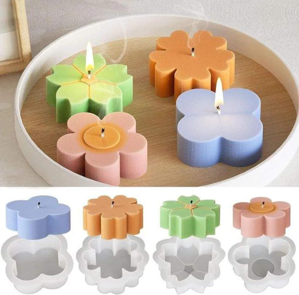 Moule Résine Époxy DIY : Set de 4 pour Création de Bougies et de Savons