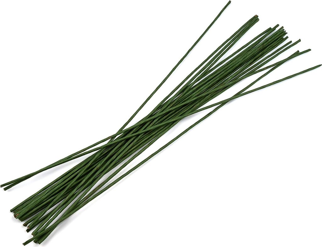 20 Blumenstiel-Drähte  2,5x400mm grün Blumenstieldraht Produktbild 
