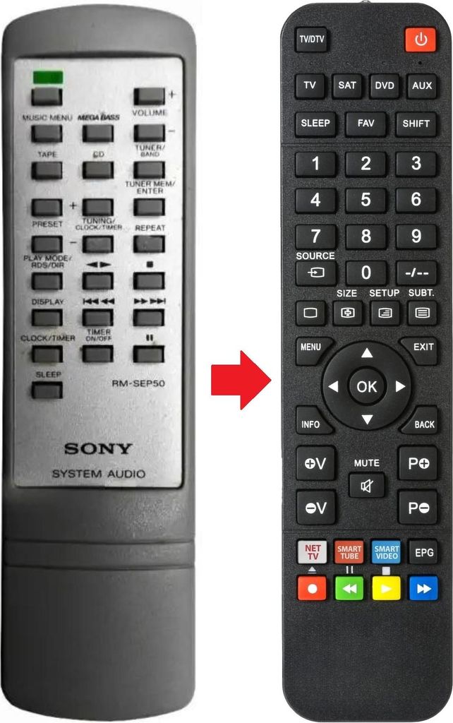 Fernbedienung geeignet für SONY HCDEP50 | RMSEP50