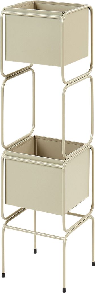 BELIANI Blumentopfständer Beige Metall 75 cm Hoch Produktbild 