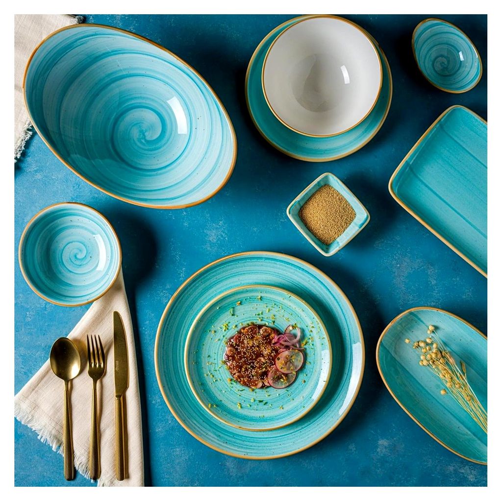 Pasta Teller - Aqua - Porzellan - 28 cm (400cc) - 2er Set
