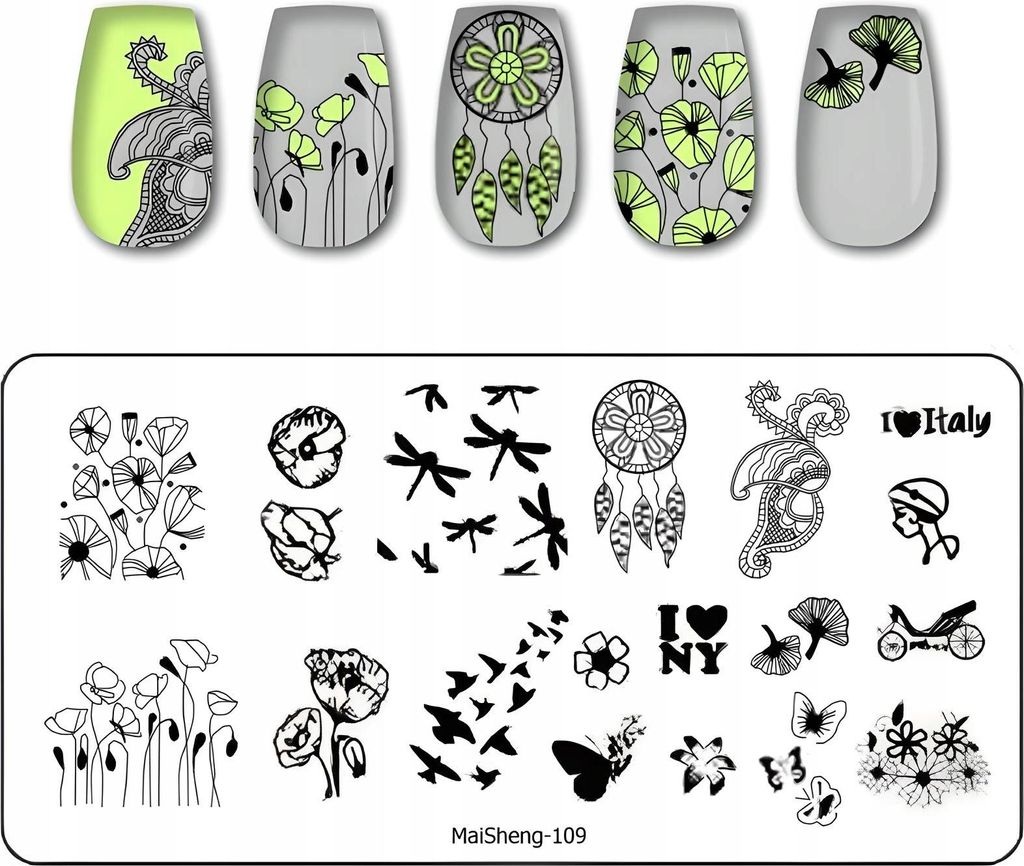 MaiSheng-109 Nagelkunst-Stempelplatte