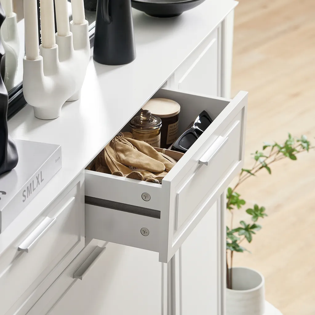 Armoire à chaussures étroite blanche commode d'entrée gain de place