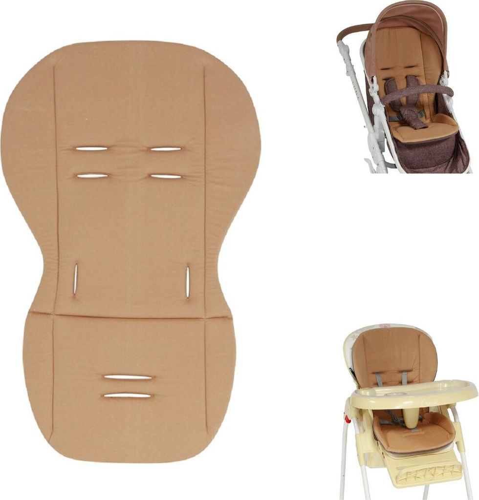 Lorelli Kindersitzeinlage Travel Comfort, Kinderwagen, Hochstuhl, Sitzauflage beige