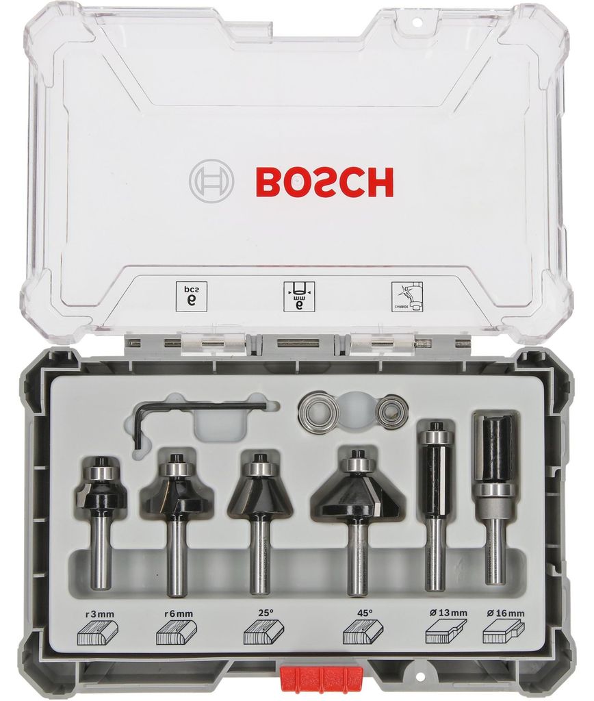 BOSCH 2607017468 BOSCH   Fräser-Set 6-teilig Immagine del prodotto 