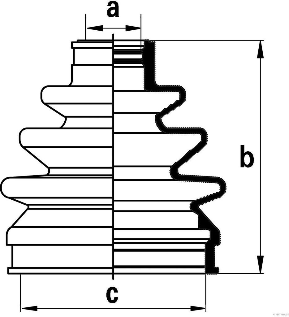HERTH+BUSS JAKOPARTS Faltenbalgsatz Antriebswelle für NISSAN PRIMERA (P11) J2861016
