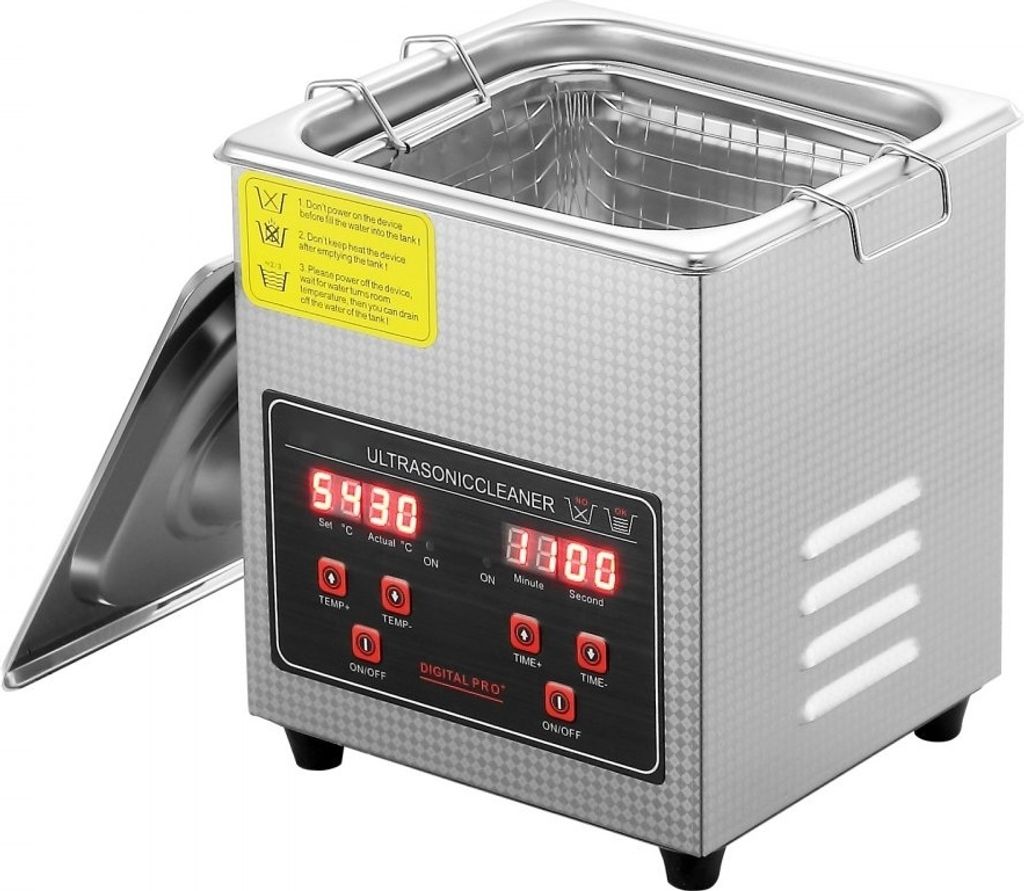 Ultraschallreiniger - Edelstahl 158 W - 2 L - Digitalanzeige 0-30 Min - Reinigung Ultraschall für Schmuck, Brillen, Uhren usw.