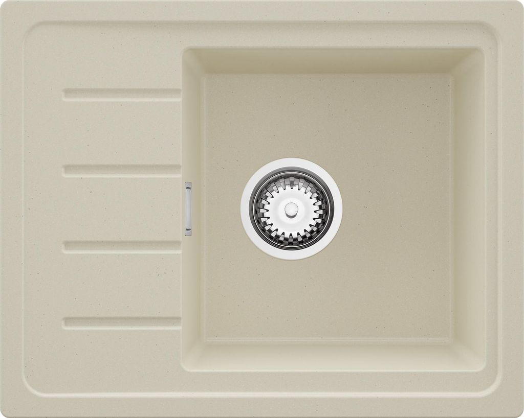 PRIMAGRAN Spülbecken Beige 55x44cm, Granitspüle 1 Becken + Produktbild 
