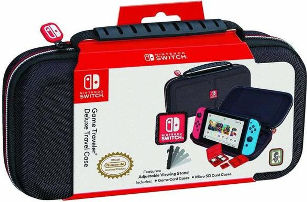 BigBen Nintendo Switch Travel Case NNS40 (Transporttasche inkl. 2x 4-Spiele-Game-Boxen, 2x 2-Micro-SD-Card-Boxen)