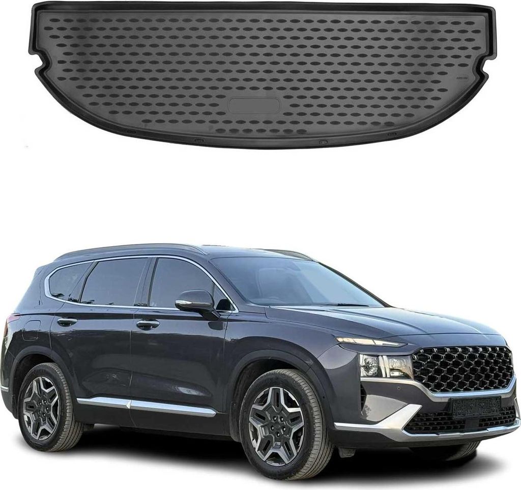 Kofferraummatte Kofferraumwanne für Hyundai Santa Fe 2021-2025 7-Sitzer Gummi