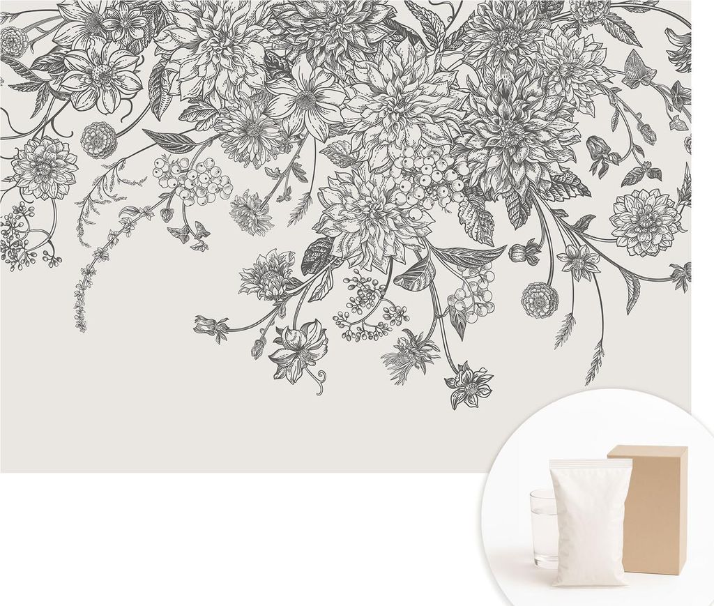 Fototapete - Wandbilder für Wohnzimmer - 152x104 cm - Dekorative Wandfolie - Modernes Design für Wanddekoration - Tapeten für Innenräume - Blum...