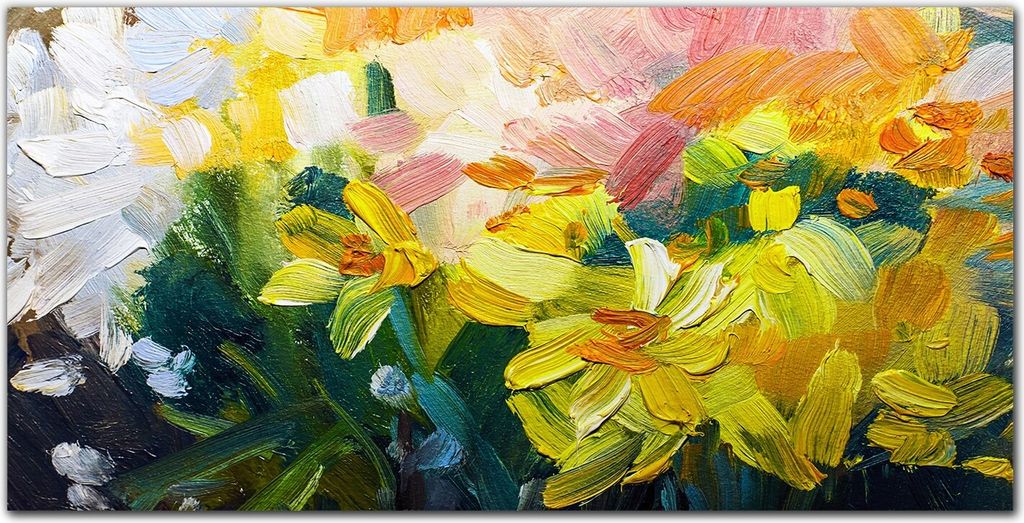 Coloray Bild aus Leinwand 140x70 Leinwand Dekoration - Blumen