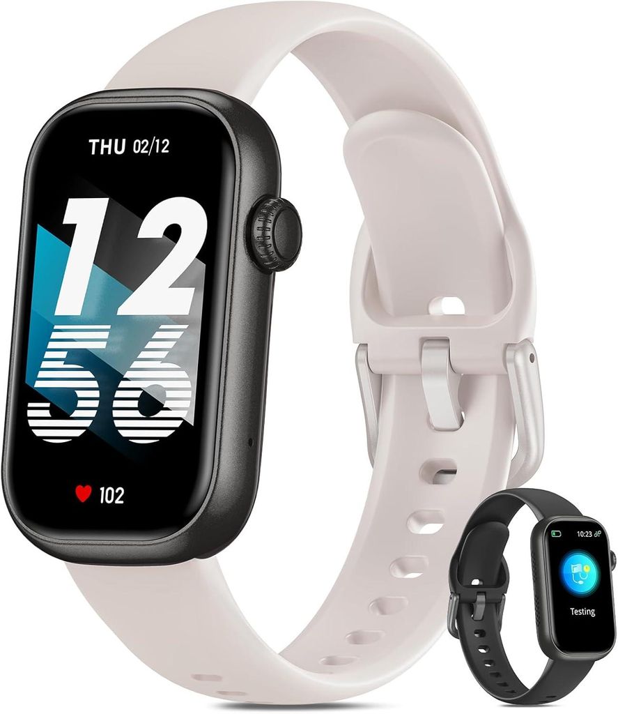 BOALZETD Smartwatch mit Telefonfunktion 1,47 Zoll Fitnessuhr mit Herzfrequenz, SpO2, Schlafmonitor und Sportmodi