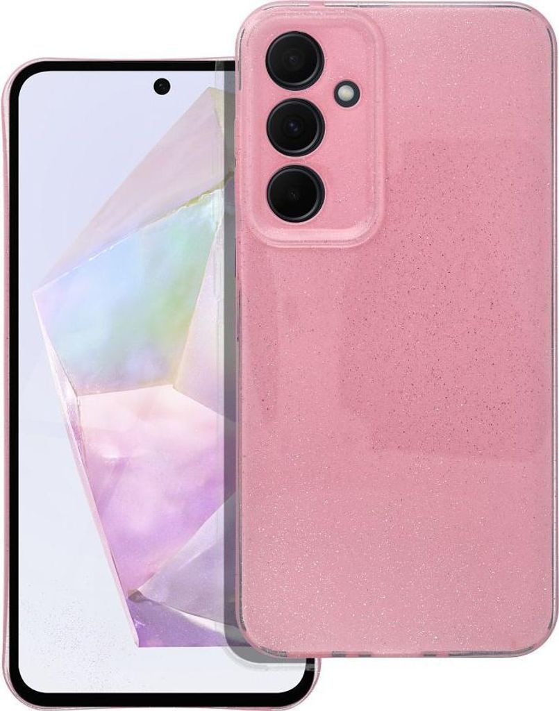 CLEAR Handyhülle 2 mm BLINK passend für SAMSUNG A35 5G rosa