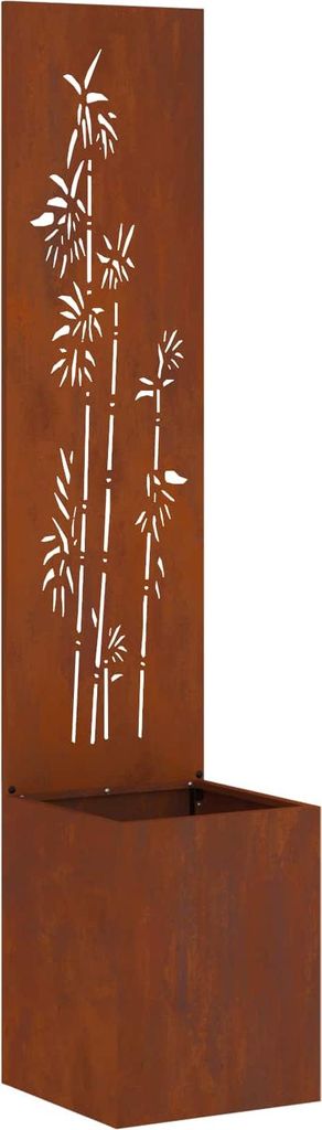 vidaXL Garten Sichtschutz-Leinwand Floral Rostig 32 x 32 x 150 cm