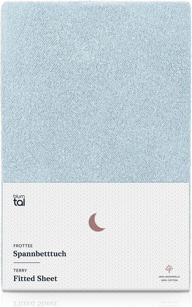Blumtal Lenzuolo Matrimoniale Spugna 200x200 cm Azzurro - Confort Invernale