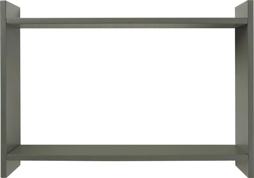 Étagère murale verte Norna en acier : tablette décorative minimaliste