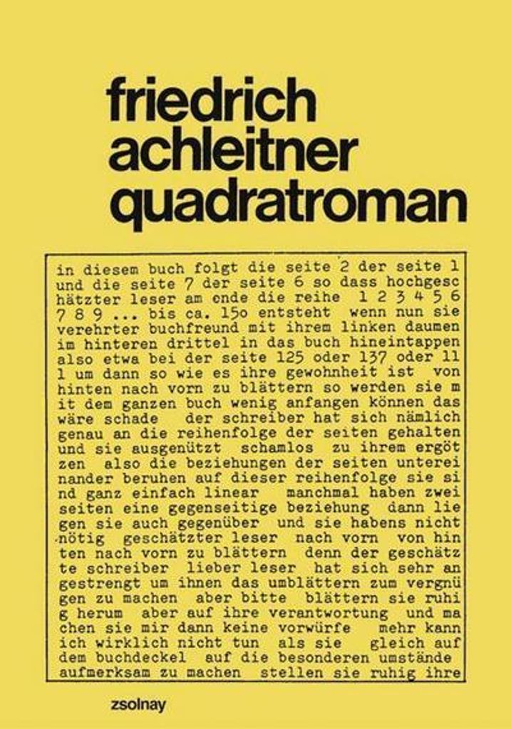 Achleitner, F: quadratroman