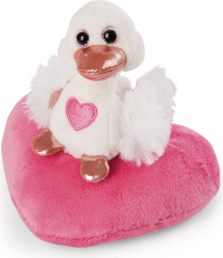 NICI Plüsch Love Weißer Schwan mit Herz 10cm, GRÜN Produktbild 