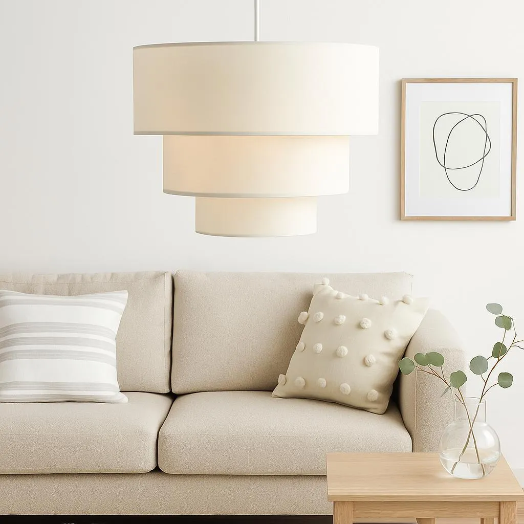 Lampada a Sospensione Tessile LEVEL 38cm - Design 3 Livelli E27 - 9