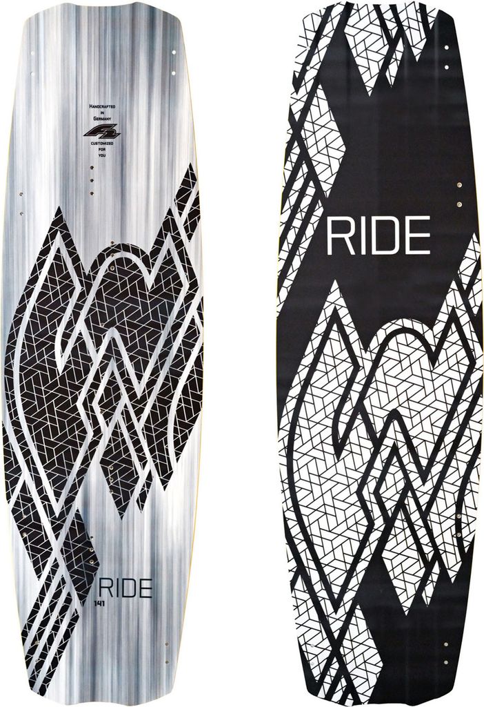 F2 Kiteboard Ride White Icon Kitesurf Board 137cm Weiss 2025