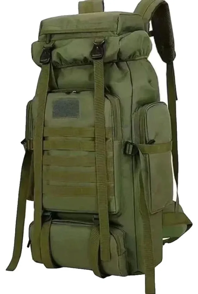 Sac de randonnée 80L vert : équipement d'alpinisme robuste et spacieux