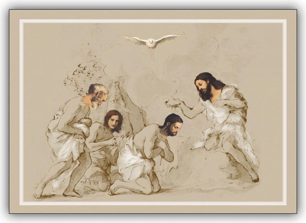 5x christliche Glückwunsch Klappkarten Grußkarten mit Tauf Szene, DIN A6 gefaltet, inkl. Umschlag - hübsche Willkommens Grusskarte