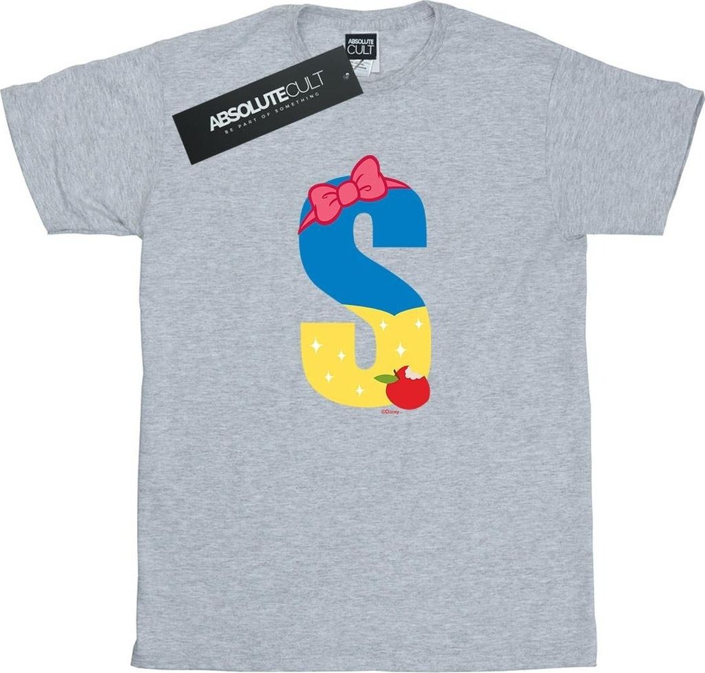 Disney - "Alphabet S Is For Snow White" T-Shirt für Herren BI44222 (L) (Grau)