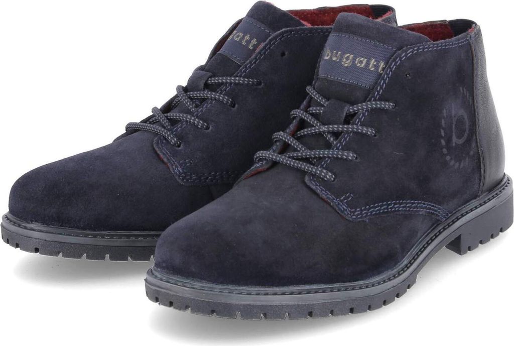 Bugatti Herren Stiefeletten/ Schnürboots Blau Rauleder Produktbild 
