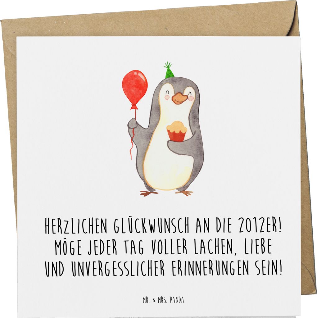 Mr. & Mrs. Panda Grußkarte 2012 Geburtstag Glückwünsche - Weiß - Geschenk, faltkarte, Glückwunschkarte, anlasskarte, Glückwunsch, Geburtstags...