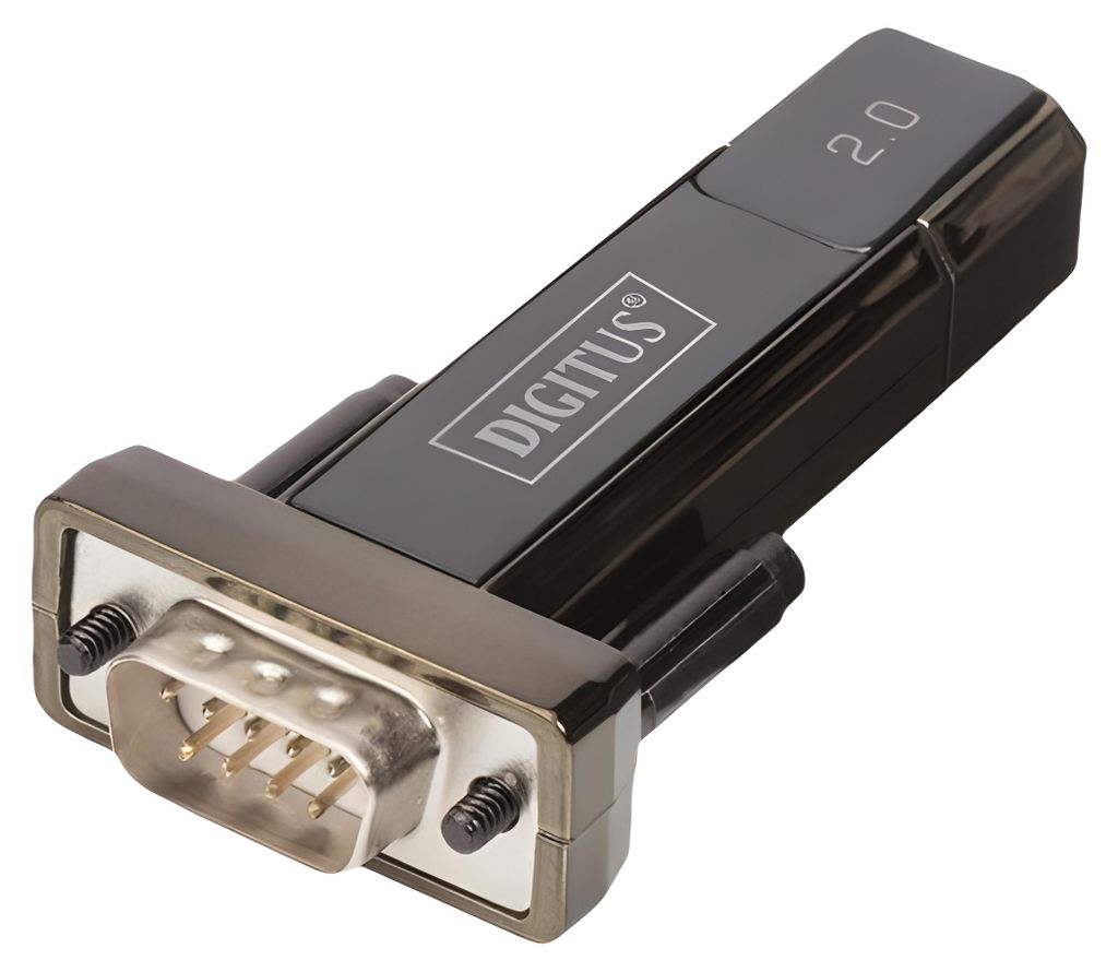 Digitus USB 2.0 Serieller Adapter, D-Sub, USB, Schwarz Produktbild 