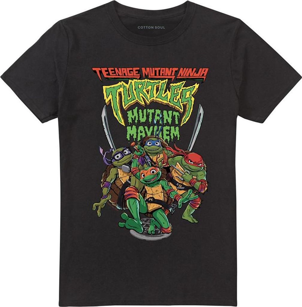 TMNT - "Mutant Mayhem" T-Shirt für Herren/Damen Uni TV20954 (L) (Schwarz)