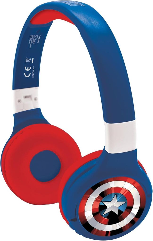 Avengers Marvel 2-in-1 Kinder Bluetooth Kopfhörer, Stereo Wireless & Kabel, Kindersicher 85 dB, Faltbar, Verstellbar, Mikrofon, Bis zu 12 Stunden ...