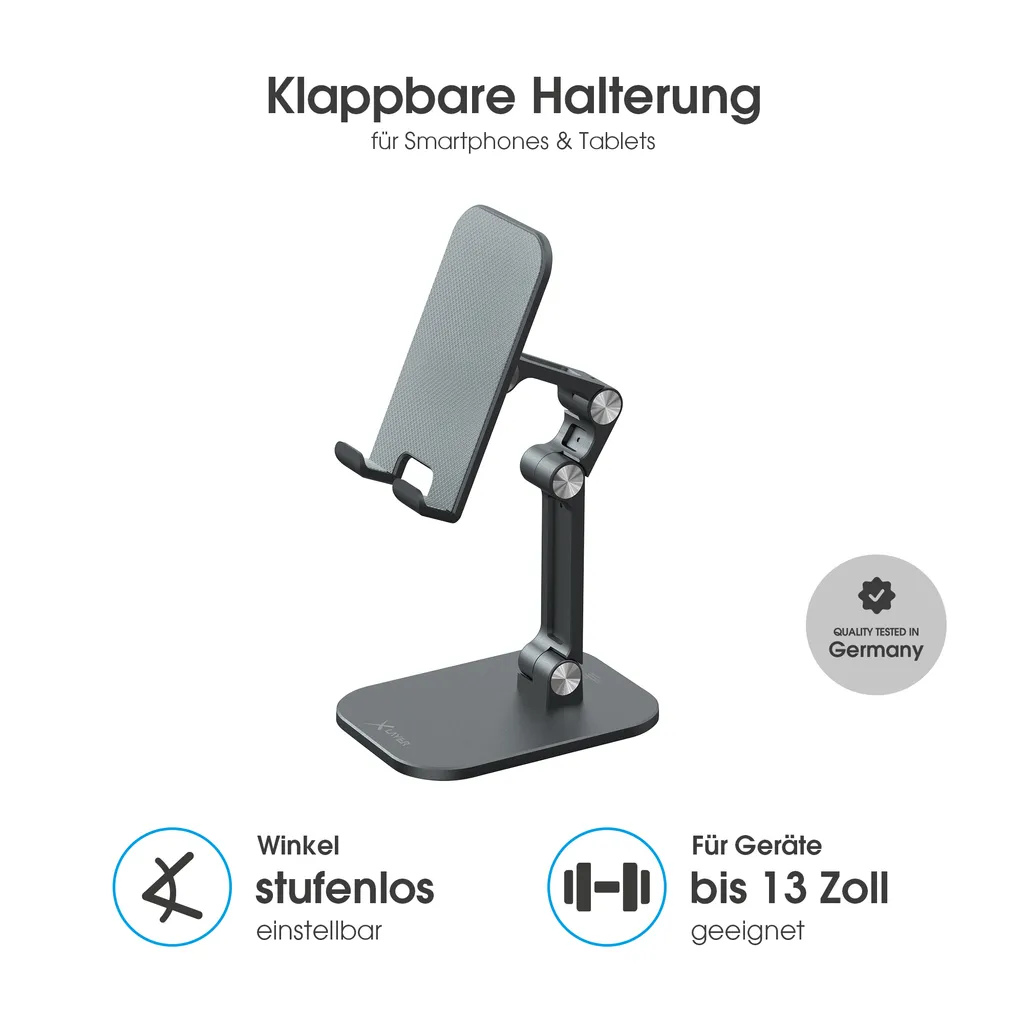 Support XLayer Noir Orientable et Pliable pour Tablette Tactile - 4