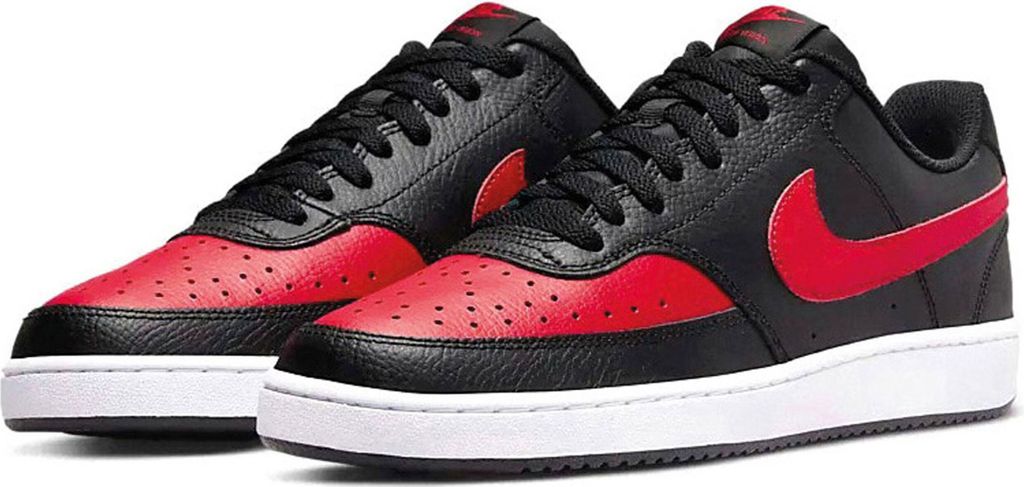 Nike Court Vision Low Mens Shoe BLACK/UNIVERSITY RED-WHITE 42.5