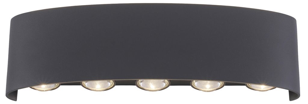 Paul Neuhaus Wandleuchte CARLO LBH 27x4.70x8 cm grau Wandlampe