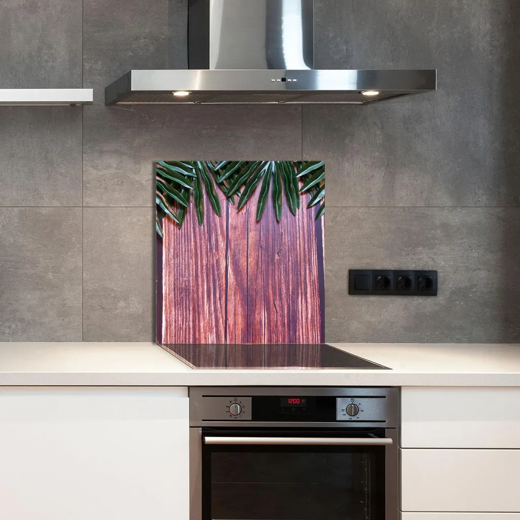 Decorwelt Paraschizzi In Vetro Temperato Per Cucina 65x60 Cm - Viola Astratto